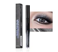 Glitter Black Liquid Eyeshadow, Shimmer Eyeshadow Eyeliner Stick, Highly Pigmented Long Lasting Eye Shadow Makeup, Metallic Flash Gray EyeShadow, Sparkling Eye Makeup for Women