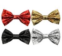 Glitter Bow Tie, Sparkling Sequin Bowtie with Adjustable Strap Buckle, Shiny Pre-tied Bow Tie for Men and Women, Bachelor Dance, Dinner, Party, Christmas Carnival, Stage Show, Fancy Dress
