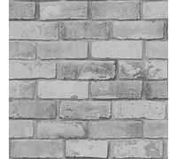 Glitter Brick Wallpaper Silver/Grey Textured Debona 9804