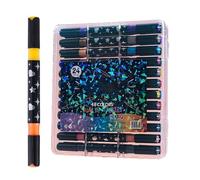 Glitter Brush Markers,Coloring Pens Scrapbook Supplies,Acrylic Markers for Coloring Books - for Notebook Birthday Classroom School Office Adult Kids Teens