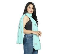 Glitter Bumble Bees Scarf Wraps Shawl Soft Scarf Lightweight by UK SCARFS & SHAWLS (Aqua Blue)