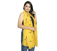 Glitter Bumble Bees Scarf Wraps Shawl Soft Scarf Lightweight by UK SCARFS & SHAWLS (Mustard)