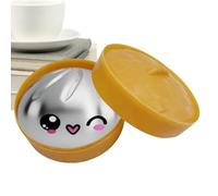 Glitter Bun Squeeze Toy, Sensory Antistress Fidget Ball, 3.35x2.17 Inches Bun Toy with Soft Texture, Sturdy Gel Fidget Toys, Stress Reliever with Design, Sensory Accessory for Adults Students