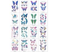Glitter Butterfly Tattoo Eyelid Freckle Sticker Masquerade Face Makeup Sticker 120 * 76mm A118