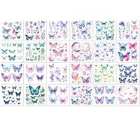 Glitter Butterfly Wing Temporary Tattoos, Eye And Face Stickers, Children'S Eye Makeup, Diy Dance Performance Makeup, Photo Makeup 11.5 * 12cm A126