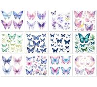 Glitter Butterfly Wing Temporary Tattoos, Eye And Face Stickers, Children'S Stickers, Dance Performances 11.5 * 12cm A252