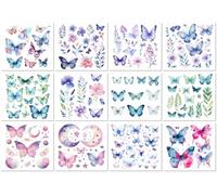 Glitter Butterfly Wing Temporary Tattoos, Eye And Face Stickers, Children'S Stickers, Dance Performances 11.5 * 12cm A251
