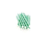 Anniversary House Pack of 12 Light Mint Green Glitter Birthday Candles with Holders, 7.5 Centimeters, Celebration Cake Decoration, AHC219