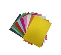 Glitter Card A4 250GSM 10 Colour Assorted 10 Sheets No Powder Card-Stock Paper Cardboard for Art Handicraft