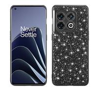 Glitter Case for OnePlus 10 Pro 5G Luxury Bling Sparkle Glitter Shining Fashion Style Cover Slim Fit Anti-scratch Protective Case Shockproof Shell - Black