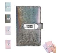 Glitter Cash Savings Binder with 3-Digit Combination Lock 100-Page, 100 Envelopes Money Saving Challenge Book for Savings Challenges，Black