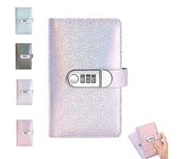 Glitter Cash Savings Binder with 3-Digit Combination Lock 100-Page, 100 Envelopes Money Saving Challenge Book for Savings Challenges，Purple