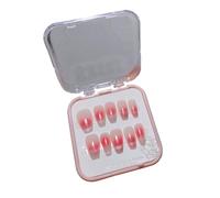 Glitter Cat Eye False Nails 10 Pieces Press on Nails Short Fake Nails Shiny French Fake Nails Stick-on Nail Art False Nails Stickers False Nails for Women and Girls