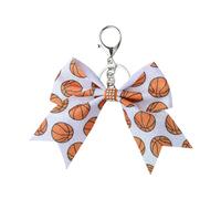 Glitter Cheer Bow Keychain for Girls Women Basketball Cheerleader Cheerleading Keyring for Backpack Bag Handbag Cheer Gifts for Cheerleaders Basketball Lovers Cheer Bow Bag Accessories Christmas Gifts