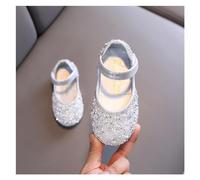 Glitter Children Dance Shoes Girl Shoes Children Shoes Girls Princess Shoes Glitter Children Baby Dance Shoes Toddler Girl Sandals Toddler Girl Shoes for Latin Dance Practice(Silver,22(insole 14.2cm))