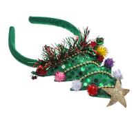 Glitter Christmas Bell Headband Tree with Women Party Costume | Lightweight Plastic and Fabric, Easy to Wear or Remove, Decorative for Masquerade and Performance Use