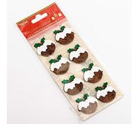 Glitter Christmas Puddings Christmas Craft Decorations (Pack of 8)