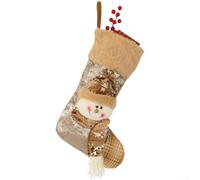 Glitter Christmas Stocking Large Polyester Santa Design(Changrong Elk)