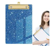 Glitter Clipboard - 3.86x0.47 Inches Acrylic Sparkly | Writing Board Ergonomic Durable Storage Pad - | Profile Gold Clip - Student Office Supplies Nurse Clipboard, Meeting Notes, Travel Folder