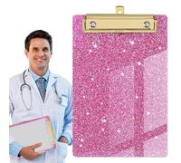 Glitter Clipboard | Glitter File Board | Lightweight Cute Decorative Acrylic Clipboard A4 Letter Size with Gold Clip for Desk Supplies and Accessories