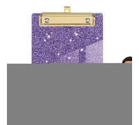 Glitter Clipboard - Glitter File Board | Lightweight Cute Decorative Acrylic Clipboard A6 Letter Size with Gold Clip for Desk Supplies and Accessories