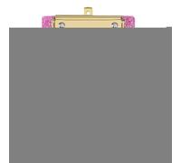 Glitter Clipboard - Glitter File Chart | Standard Size Glitter Acrylic Paperweight With Gold Clip, Chic Low Profile Portable Glitter Paperweight