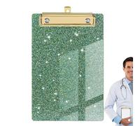 Glitter Clipboard - Pro | Gold Clip - Chic Glitter Clipboard Letter Size With Gold Clip For Nurses And School | Carpeta Con Pinza Shiny | Portablocco Glitter | 2026 Pro | School | Nurs
