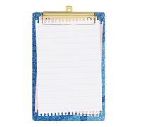 Glitter Clipboard - Standard Letter Size, Design | Chic Gold Clip Board with Non Slip Back, Portable Lightweight Writing , Fashionable Organization Tool for the