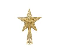 Glitter Collection Christmas Tree Decoration - 18cm Tree Top Star Gold