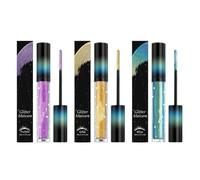 Glitter Colored Mascara, Sparkle Mascara Set, Waterproof, Long Lasting, Smudgeproof, Voluminous Curling Colorful Eyelashes, Lightweight & Dries, Everyday Easy Eye Makeup for Party Wedding Festival