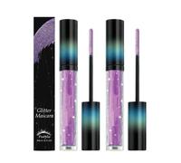 Glitter Colored Mascara, Sparkle Mascara Set, Waterproof, Long Lasting, Smudgeproof, Voluminous Curling Colorful Eyelashes, Lightweight & Dries, Everyday Easy Eye Makeup for Party Wedding Festival