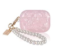 Glitter Design Case for Airpod Pro 2nd Generation 2022 with Pearl Wrist Keychain,Colorful Sparkle Bling Pretty Cute Airpods Pro 2(2022) Soft TPU Shockproof Protective Skin Cover for Women Girls -Pink