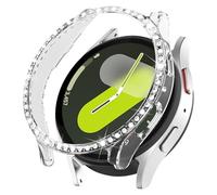 Glitter Diamond Case for Samsung Galaxy Watch 7 Protective Case 40 mm/44 mm Women, Hard PC Cover, Lightweight Edge Protection, Smartwatch Replacement Case for Galaxy Watch 7 Protection, No Screen, HD