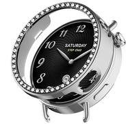 Glitter Diamond Case for Xiaomi Watch S4 41 mm Protective Case, PC Hard Bumper Case, Bling Case, Smartwatch Cover for Women and Girls, No Film (Silver)