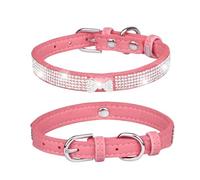 Glitter Dog Collar - Microfiber Fancy Pet Collar for Female Dogs and Girl Cats | Breathable and Adjustable Cat Collar, Rhinestone Cat Collar for Birthday Part