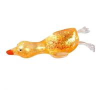 Glitter Duck Squeeze Toy, Colorful Giant Glitter Octopus Dumpling Stress Balls Fidget Sensory Toy, Soft Stress Relief Hand Desk Toys for Party Favors (Orange duck 1pcs)