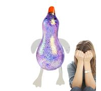 Glitter Duck Squish Sugar Stress Ball Soft Thermoplastic Rubber Animal Sensory Toy Fidget Cute Rebounding Stretchy Squeeze Toys For Teens Adults Study Home Office School Travel Party Favors