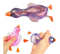 Glitter Duck Squishy Sugar Stress Ball, Soft Duck Stress Relief Sugar Ball Squishy Ultra Squishy and Moldable Slow Rise Relaxing Sensory Fidget Stress for Anxiety Relief (1PCS F)