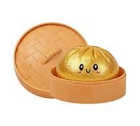 Glitter Dump-Ling, Kawaii Desk Accessory, 8.5cm, Mystery Dumpling Squishy , Dumpling Toy Stress Ball With Steamer Box, Stress Relief And Support, For Men Women Adults Kids