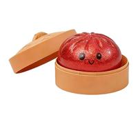 Glitter Dump-Ling, Kawaii Desk Accessory, 8.5cm, Mystery Dumpling Squishy , Dumpling Toy Stress Ball With Steamer Box, Stress Relief And Support, For Men Women Adults Kids