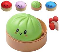 Glitter Dumpling - 2026 New Squishy Dumpling, Rainbow Mystery Squishies Bun, Soft Squeeze Decompression Dough for Anxiety Relief Fidget for Adults (B-Green)