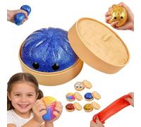 Glitter Dumpling, Dumplings Squish-y, Glitter Dumpling Squish-y Box, Anxiety Relief Fidget, Soft Squeezes Decompression Dough,Soft Desk Stress Relief for Office & Home Relaxation