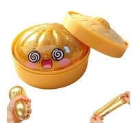 Glitter Dumpling Fidget Toys, Cute Food Shape Sensory Toys, Improving Focus, Anxiety Relief Tools, Stress Toy for Home School Workplace and Party Favors