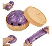 Glitter Dumpling, Glitter Dumpling Squish-y Box, Dumplings Squishies, Anxiety Relief Fidget, Soft Squeeze Decompression Dough, Fun Dumplings Stress Ball for Playing, Easter Basket Stocking Stuffers