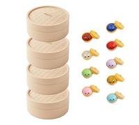 Glitter Dumpling Squishy 1/2/4 Pack, Couple Unboxing Challenge Set Regular & Glitter Bao Bun Fidget Toy, Anxiety Relief Easter Gift for Teens Adults Kids (4PCS)