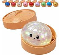 Glitter Dumpling Squishy, 2026 New Glitter Dumpling Squishy Mystery Box, 2026 Upgrade Rainbow Glitter Dumplings Squeeze Sensory Anxiety Relief Fidget, Soft Squeeze Decompression Dough (Transparent)