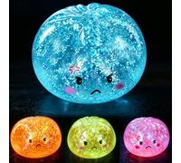 Glitter Dumpling Squishy Fidget Toy, 2026 New Luminous Glow in The Dark Dumplings Squishy Toy with Mystery Box, Cute Stress Relief Sensory Toys with Angry Face, Party Favors for Adults