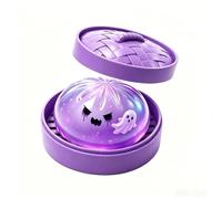Glitter Dumpling Squishy Ghost Inside , New Halloween Squishy Dumplings With Steamer Box Soft Squeezable Fidget Toy For Adults Birthday And Graduation Gifts (Halloween)