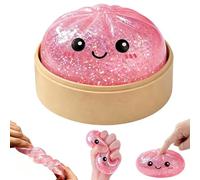 Glitter Dumpling Squishy, Giant Squishy Dumpling Toy, Slow Rising Squishies Dumplings Fidget Toys, Suger Squishy Toys, Soft Decompression Stress Balls Squeeze Toys for Stress Relief