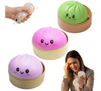 Glitter Dumpling Squishy Stress Ball, 2026 New Glitter Dumpling 3 Pack, Jumbo Slow Rise Squishy Dumplings for Adults, Anxiety Relief Sensory Fidget (#C)